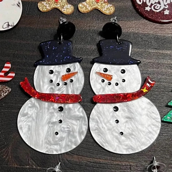 Snowman earrings  - Picture 4 of 4
